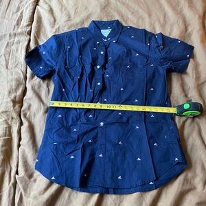 Bonobos Dark Blue Casual Shirt with Pink Accents